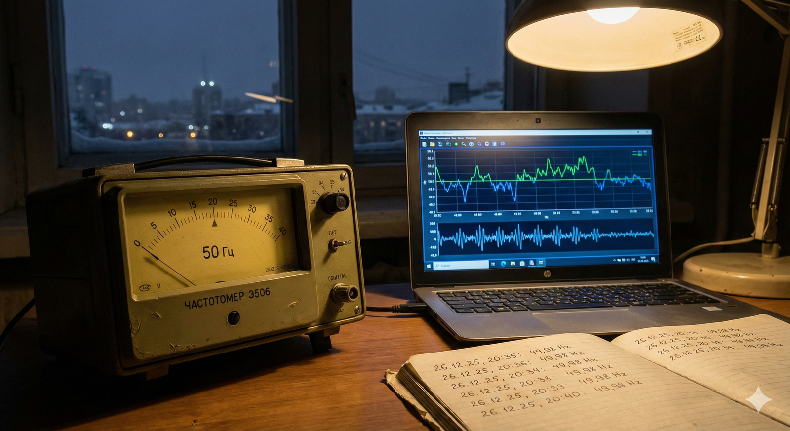 Power grid frequency monitoring equipment